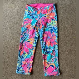 Lilly Pulitzer Women’s Luxletic Floral Capri Leggings - Pink, Blue, Orange